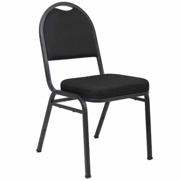 Boss Black Crepe Banquet Chair